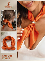 [Orange] SilkSilky  Scarf 003