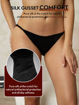 [Black] SilkSilky  19Momme Stretch Silk Charmeuse Panty 004