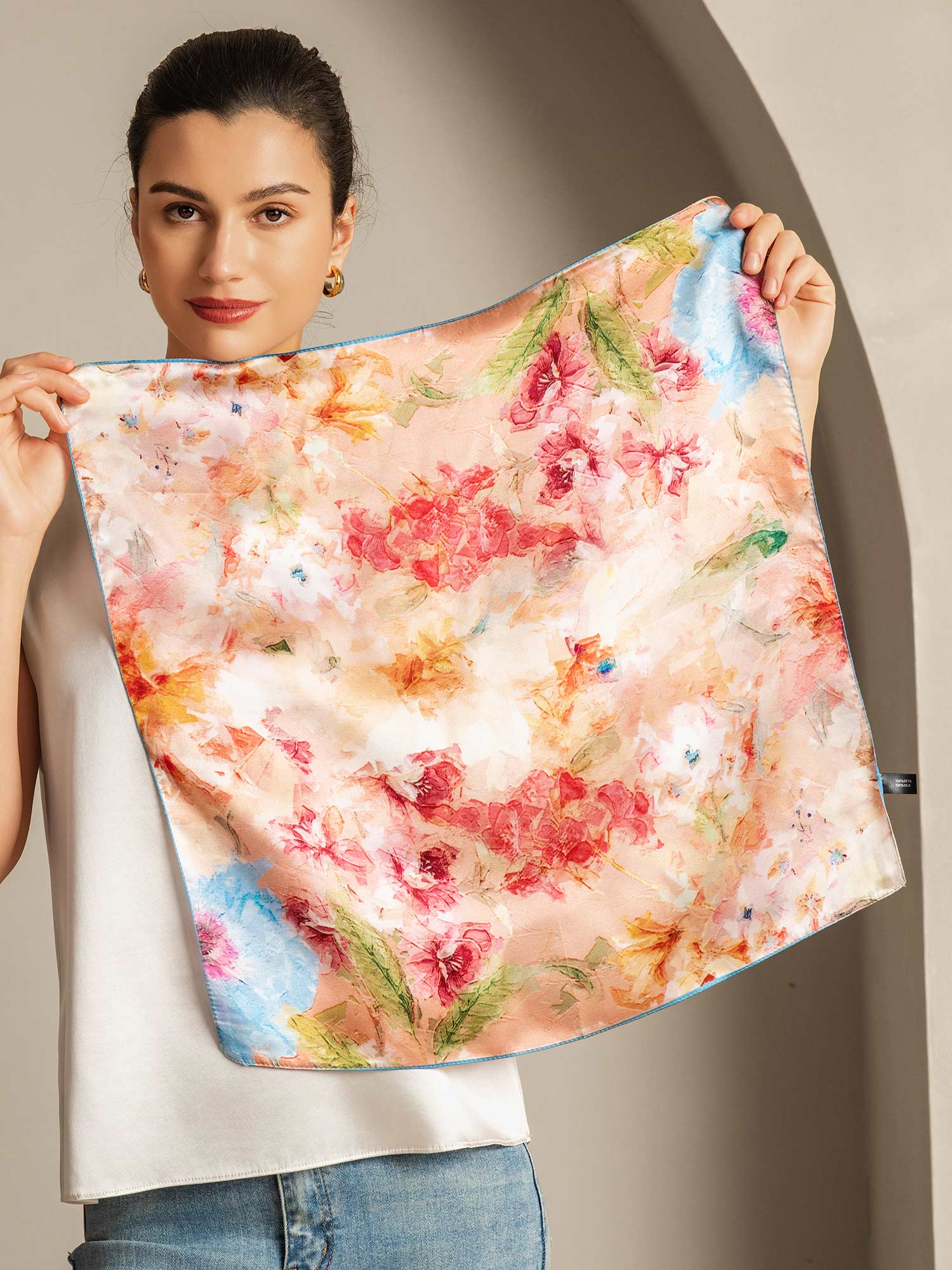 [P098] SilkSilky  Pure Silk Scarf 004,