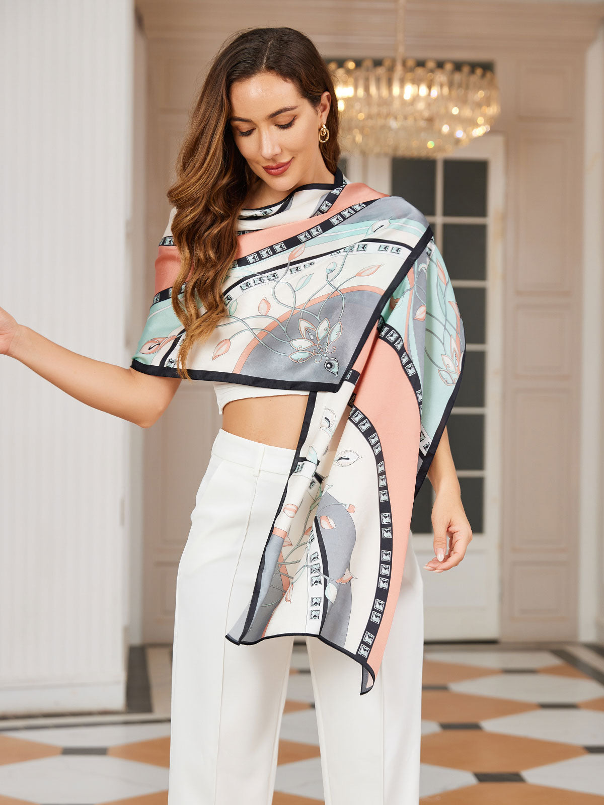 [P030] SilkSilky  Pure Silk Scarf 001,