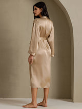 [Champagne] SilkSilky  Long Sleeve Women's Robe 002