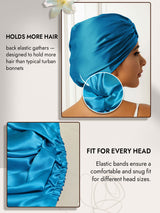 [Teal] SilkSilky  Sleep Cap 003