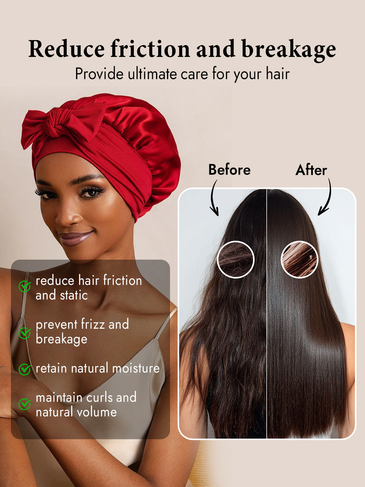 [Wine] SilkSilky  Pure Silk Sleep Cap 003