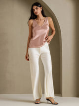 [Tuscany] SilkSilky  Sleeveless V Neck Camisole Top 006