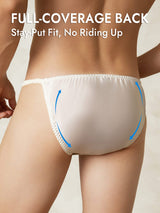[White] SilkSilky  Pure Silk Men's Underwear 002