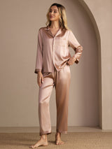 [Tuscany] SilkSilky  Long Sleeve Lapel Collar Women's Pajamas 003