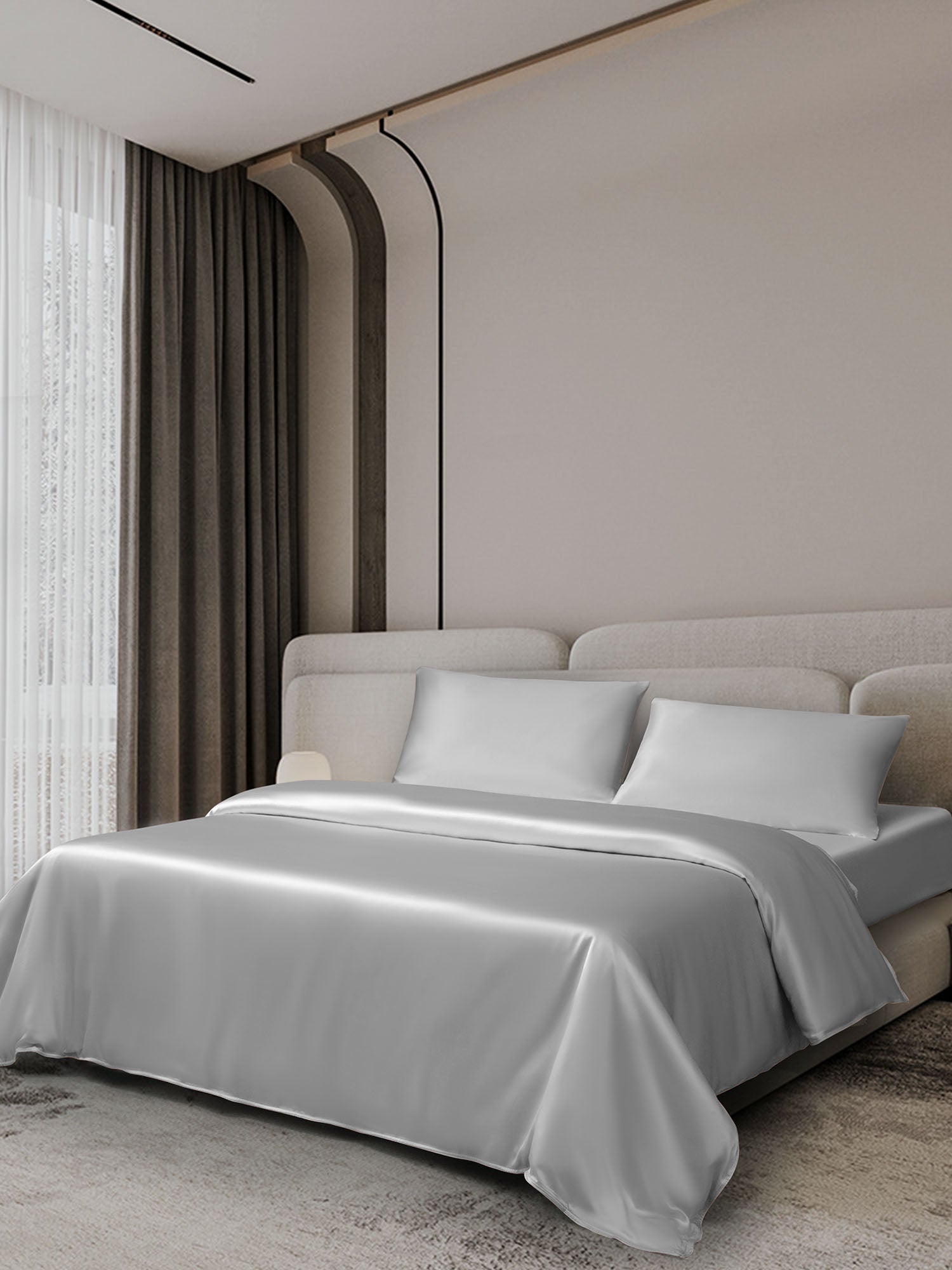 [Silver] SilkSilky  19Momme Bedding Set 001