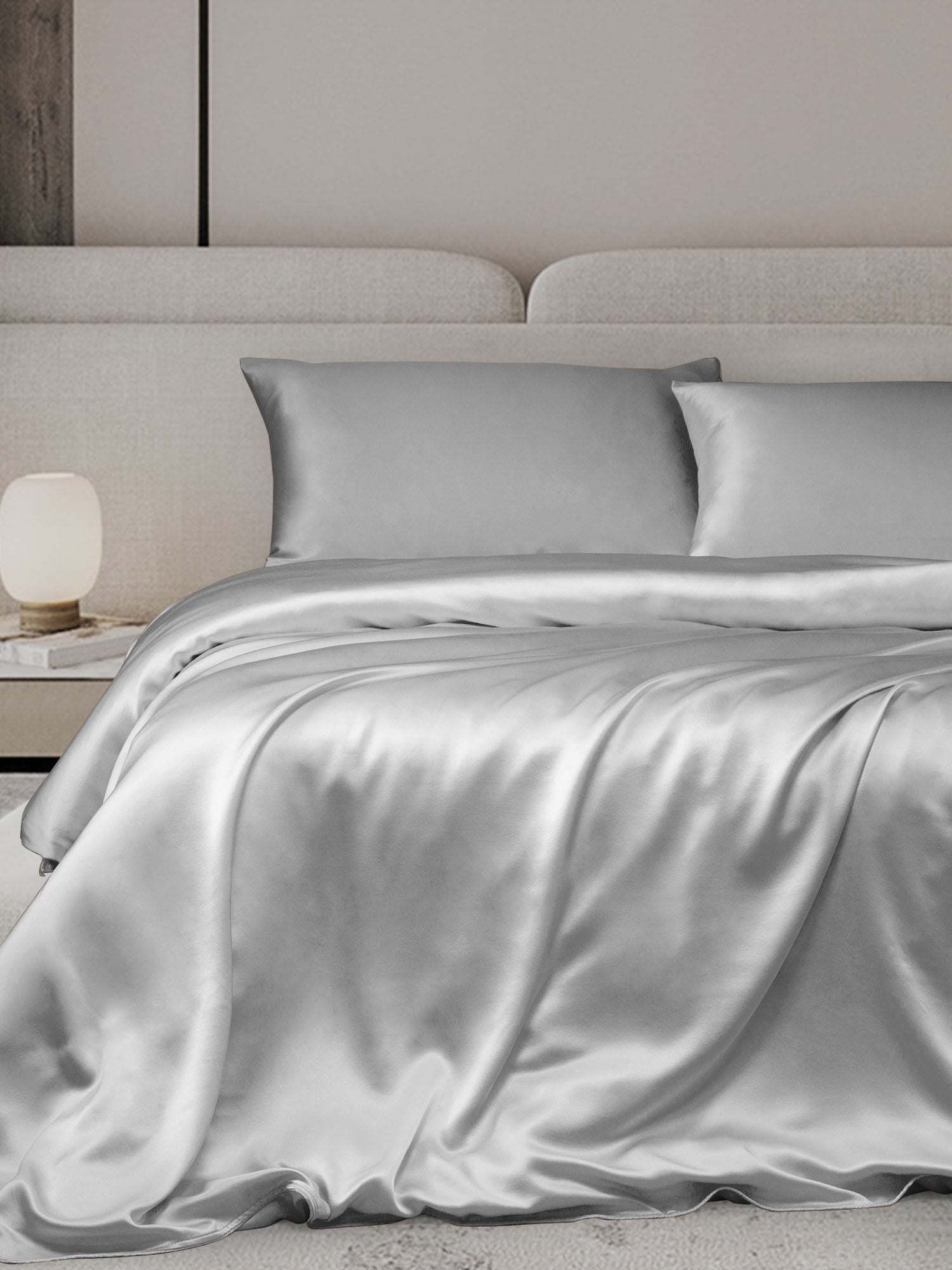 [Silver] SilkSilky  22Momme Bedding Set 001