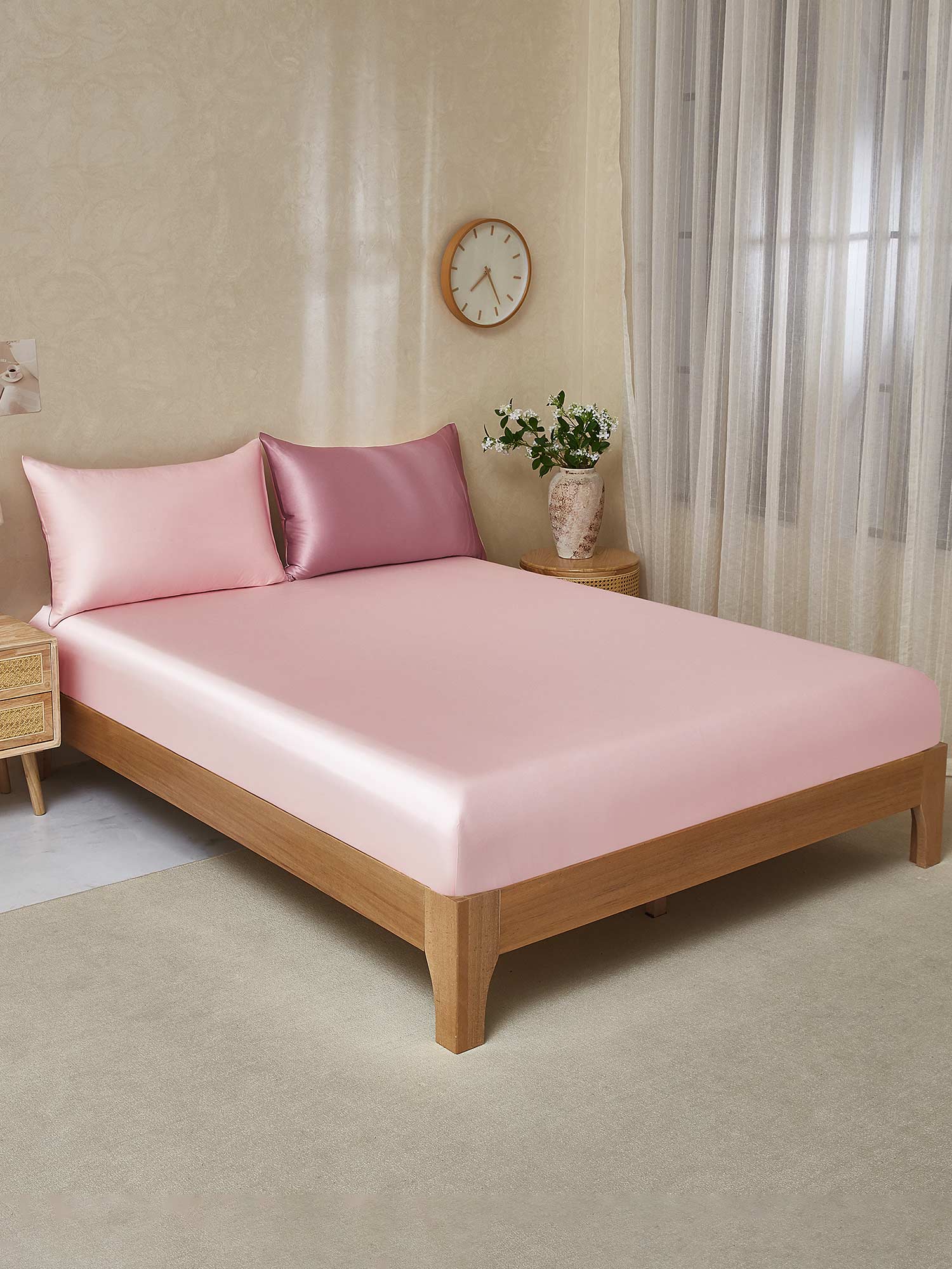 [PaleMauve+LightPink] SilkSilky  19Momme Pure Silk Bedding Set 001,