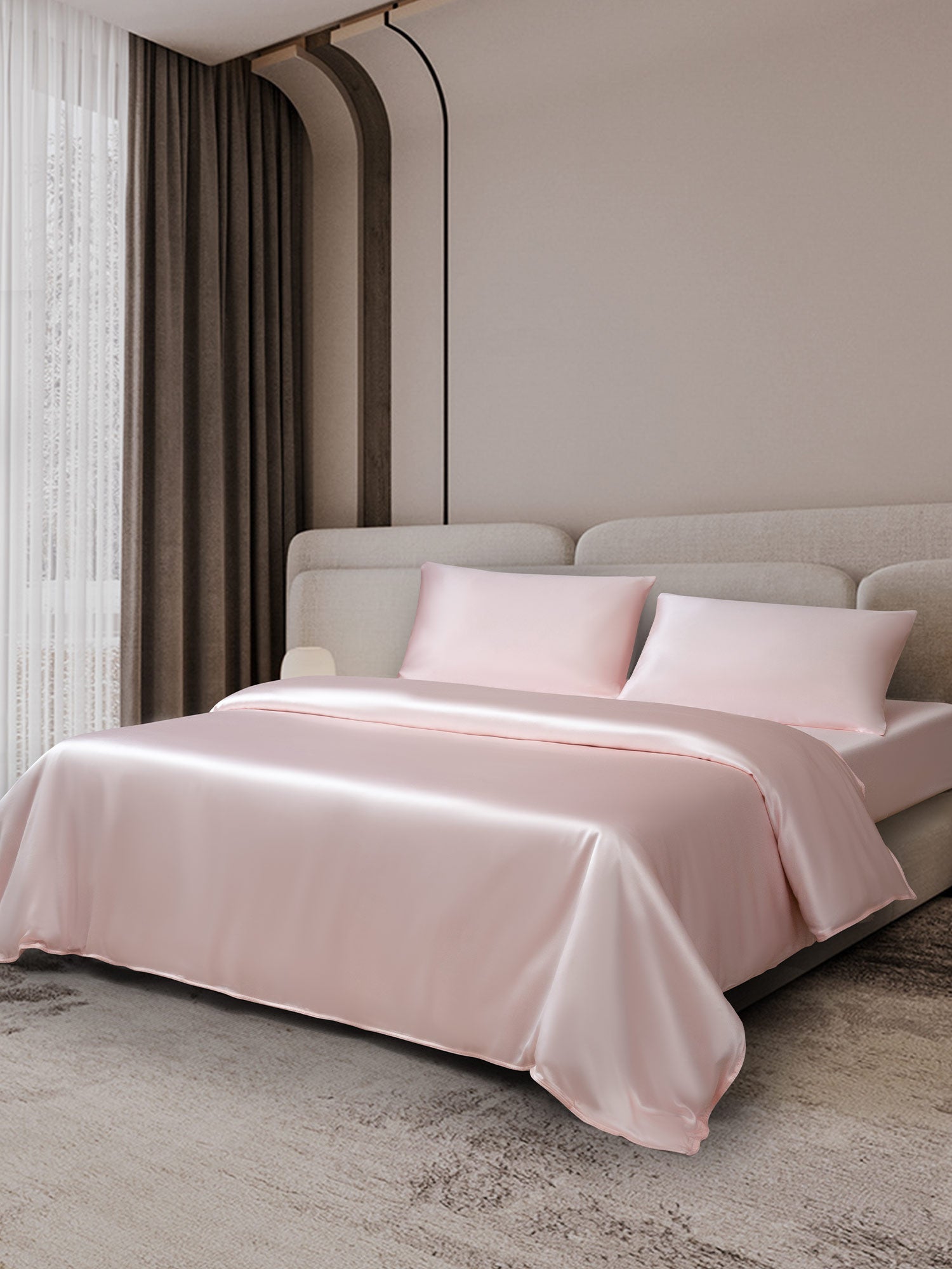 [Pink] SilkSilky  19Momme Bedding Set 001