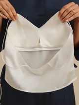 [White] SilkSilky  Spaghetti Strap V Neck Camisole Top 005