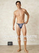 [Grayish Blue] SilkSilky  Pure Silk Men's Underwear 003