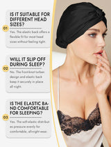[Black] SilkSilky  Sleep Cap 008