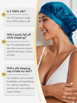 [Teal] SilkSilky  Sleep Cap 005