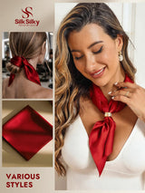 [Red] SilkSilky  Scarf 004