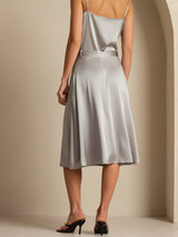 [Griffin Gray] SilkSilky  19Momme Stretch Silk Charmeuse Skirt 002