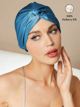 [Teal] SilkSilky  Sleep Cap 001