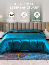 [Teal] SilkSilky  25Momme Duvet Covers 001