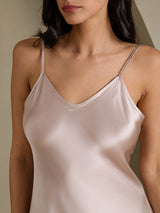 [Shadow Gray] SilkSilky  Spaghetti Strap V Neck Dress 004