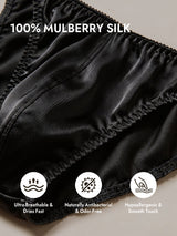 [Black] SilkSilky  Pure Silk Men's Underwear 004