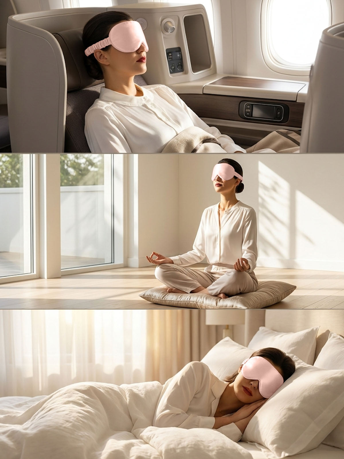 [Pink] SilkSilky  22Momme Eye Mask 008