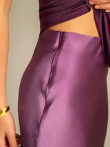 [Deep Purple] SilkSilky  Skirt 004