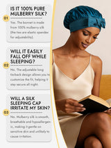 [Teal] SilkSilky  Sleep Cap 006