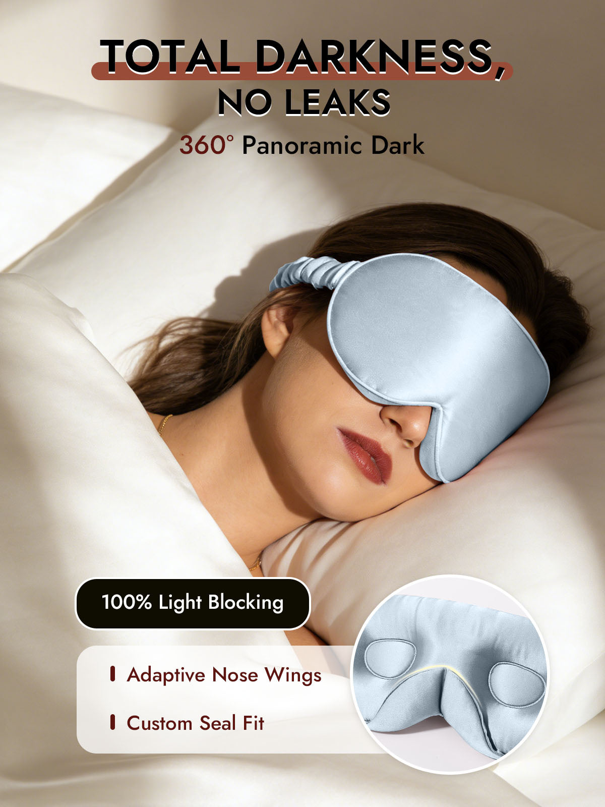 [Light Blue] SilkSilky  22Momme Eye Mask 002