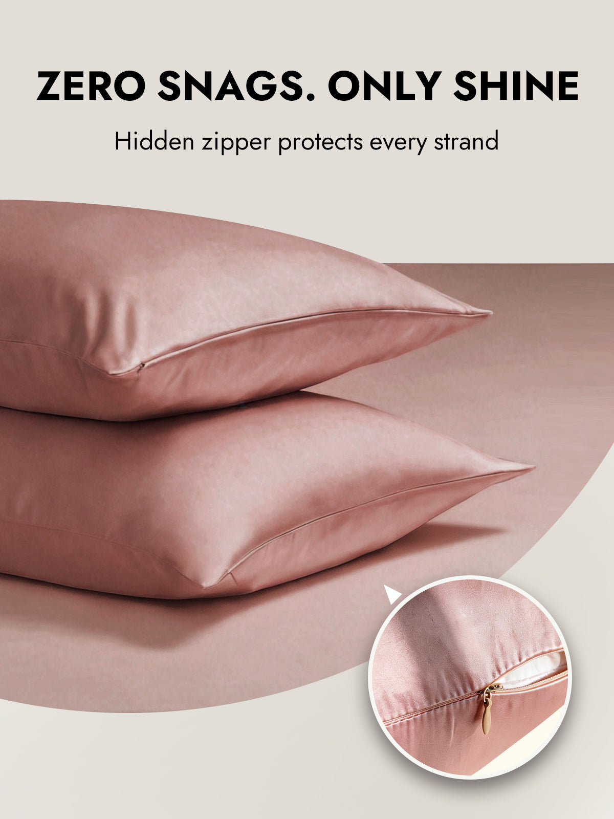 [Pale Mauve] SilkSilky  22Momme Pillowcase 006