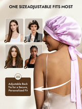 [Lavender] SilkSilky  Pure Silk Sleep Cap 005