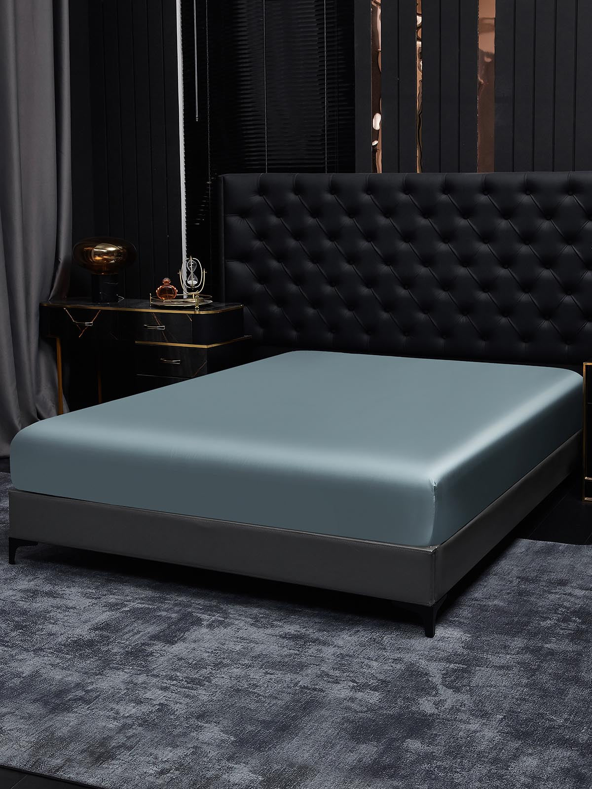 [Grayish Blue] SilkSilky  22Momme Pure Silk Sheet 002