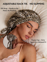 [Leopard] SilkSilky  Pure Silk Sleep Cap 004