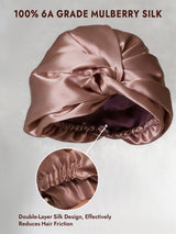 [Pale Mauve] SilkSilky  22Momme Pure Silk Sleep Cap 003