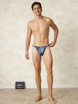 [Grayish Blue] SilkSilky  Pure Silk Men's Underwear 007