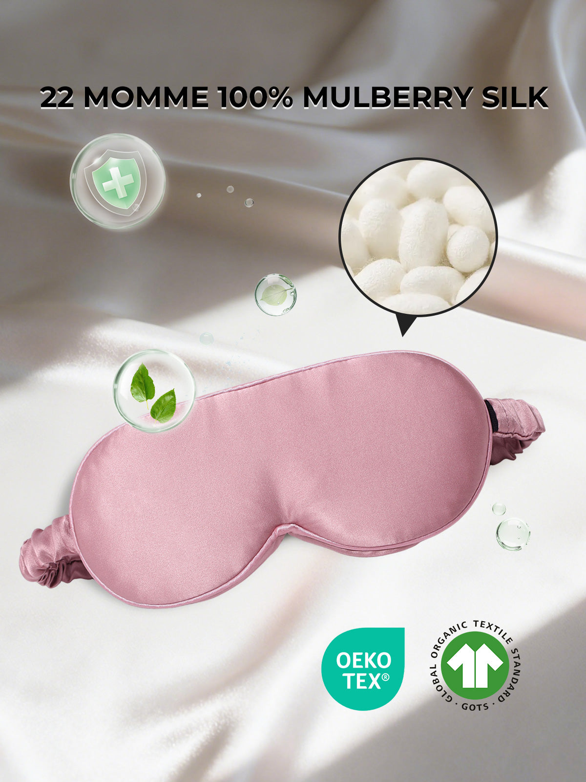 [Pale Mauve] SilkSilky  Pure Silk Eye Mask 002