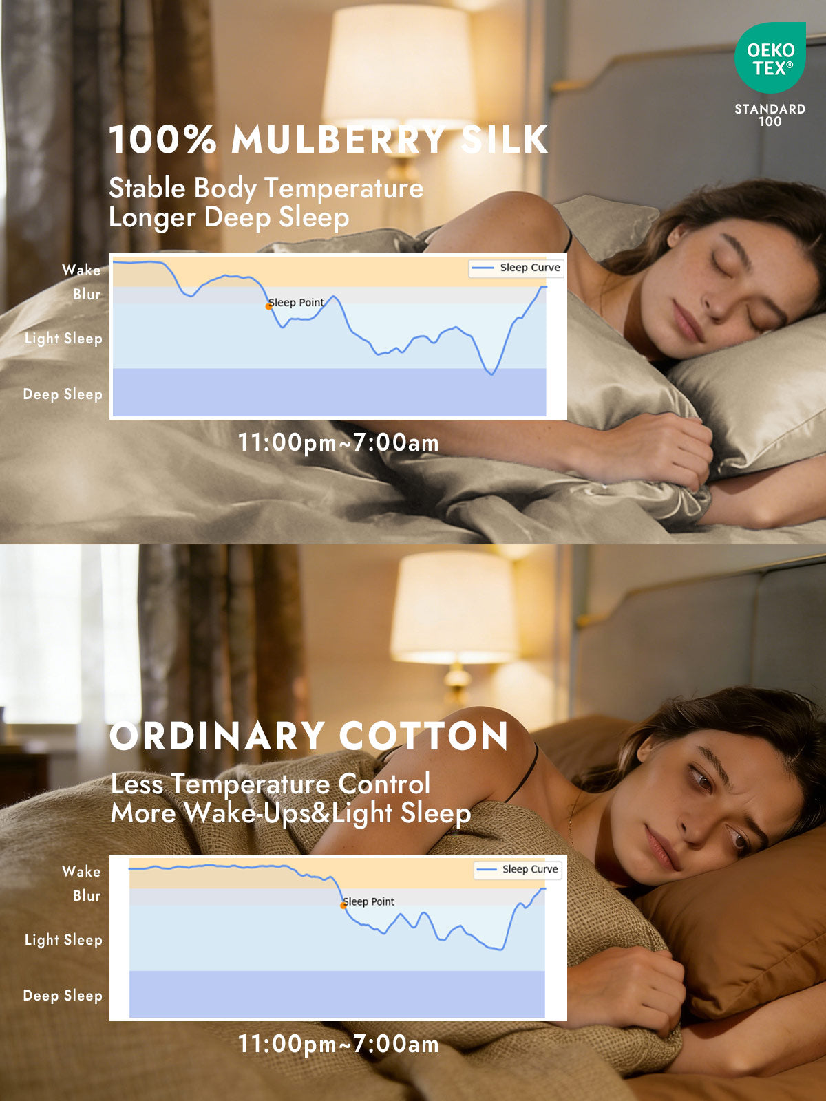 [Khaki] SilkSilky  19Momme Silk Bedding Set 003