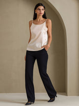 [Beige] SilkSilky  Spaghetti Strap Camisole Top 006