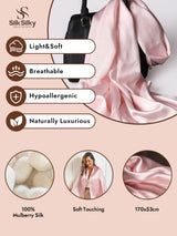 [Pink] SilkSilky  Scarf 002