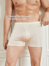 [Beige] SilkSilky  100% Silk Jersey Men's Underwear 005