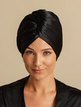 [Black] SilkSilky  Hair Towel Wrap 003