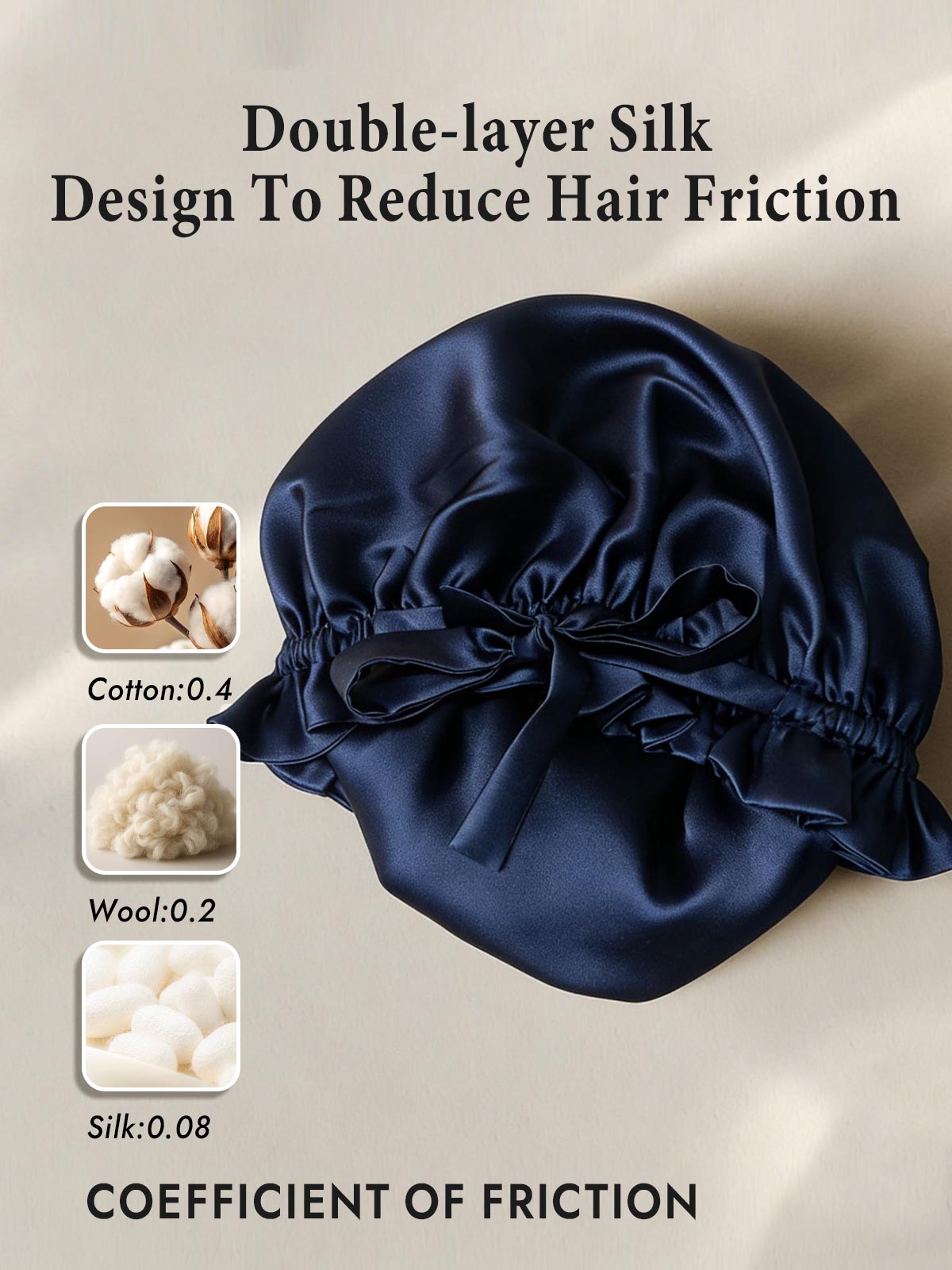 [Dark Blue] SilkSilky  Sleep Cap 002