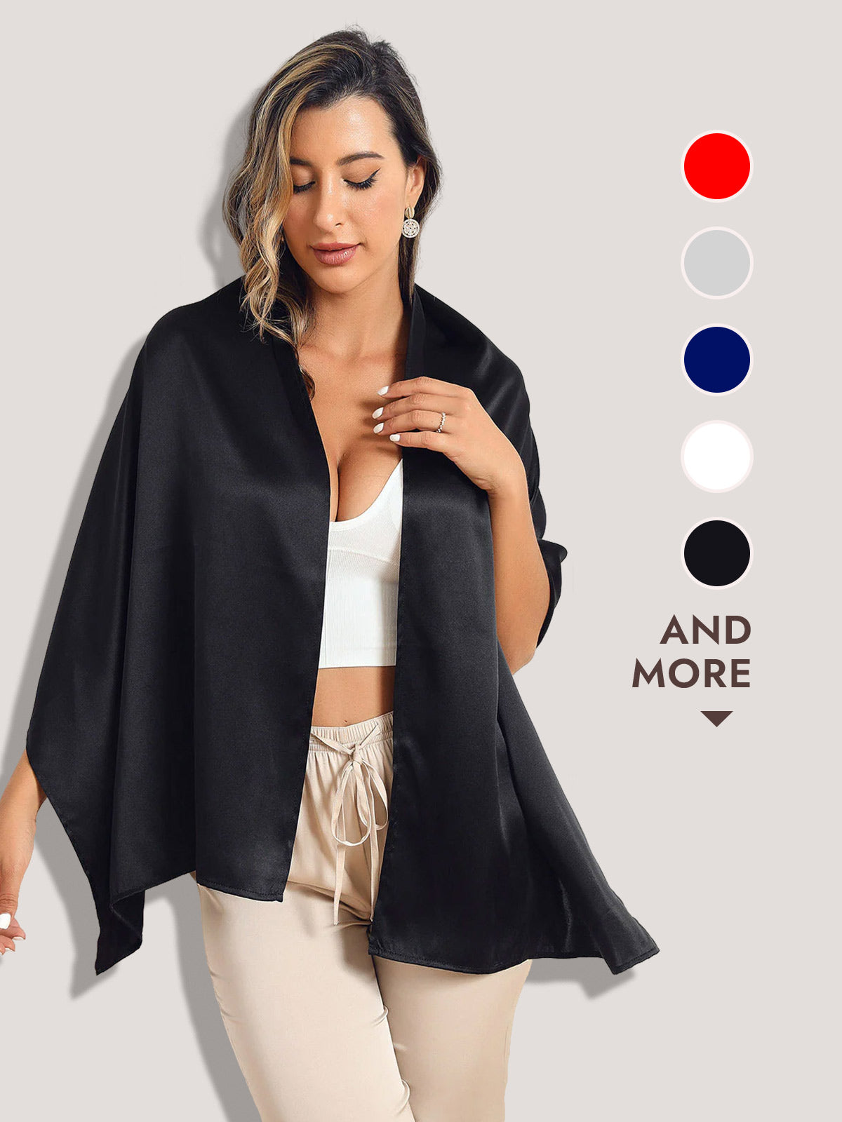 [Black] SilkSilky  Scarf 001