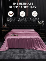 [Pale Mauve] SilkSilky  25Momme Duvet Covers 001