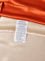 [Orange+Beige] SilkSilky  Bedding Set 009
