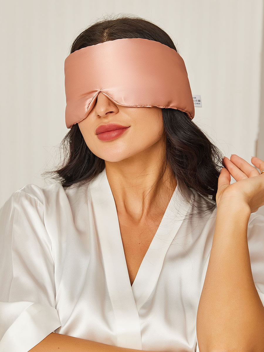 [Pink] SilkSilky  19Momme Pure Silk Eye Mask 001