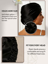 [Black] SilkSilky  Sleep Cap 003
