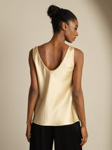 [Champagne] SilkSilky  Sleeveless V Neck Camisole Top 002