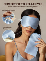 [Light Blue] SilkSilky  Pure Silk Eye Mask 003
