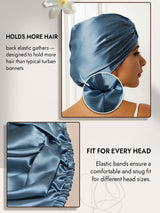 [Steel Blue] SilkSilky  Sleep Cap 003