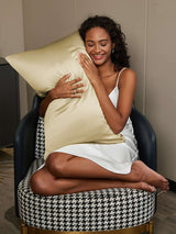[Khaki] SilkSilky  19Momme Pillowcase 002